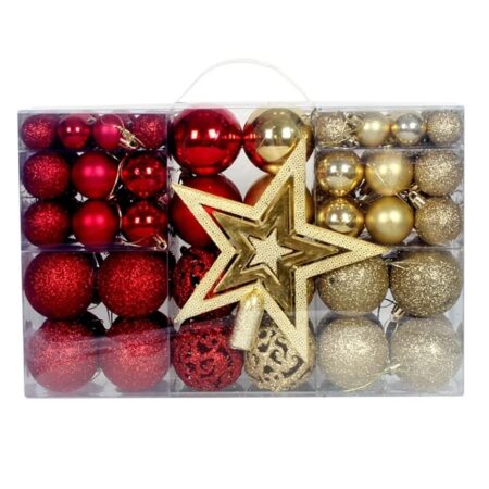 101 Peças Enfeites de Bola de Natal Decoração de Árvore de Natal